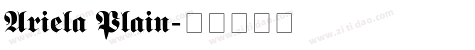 Ariela Plain字体转换